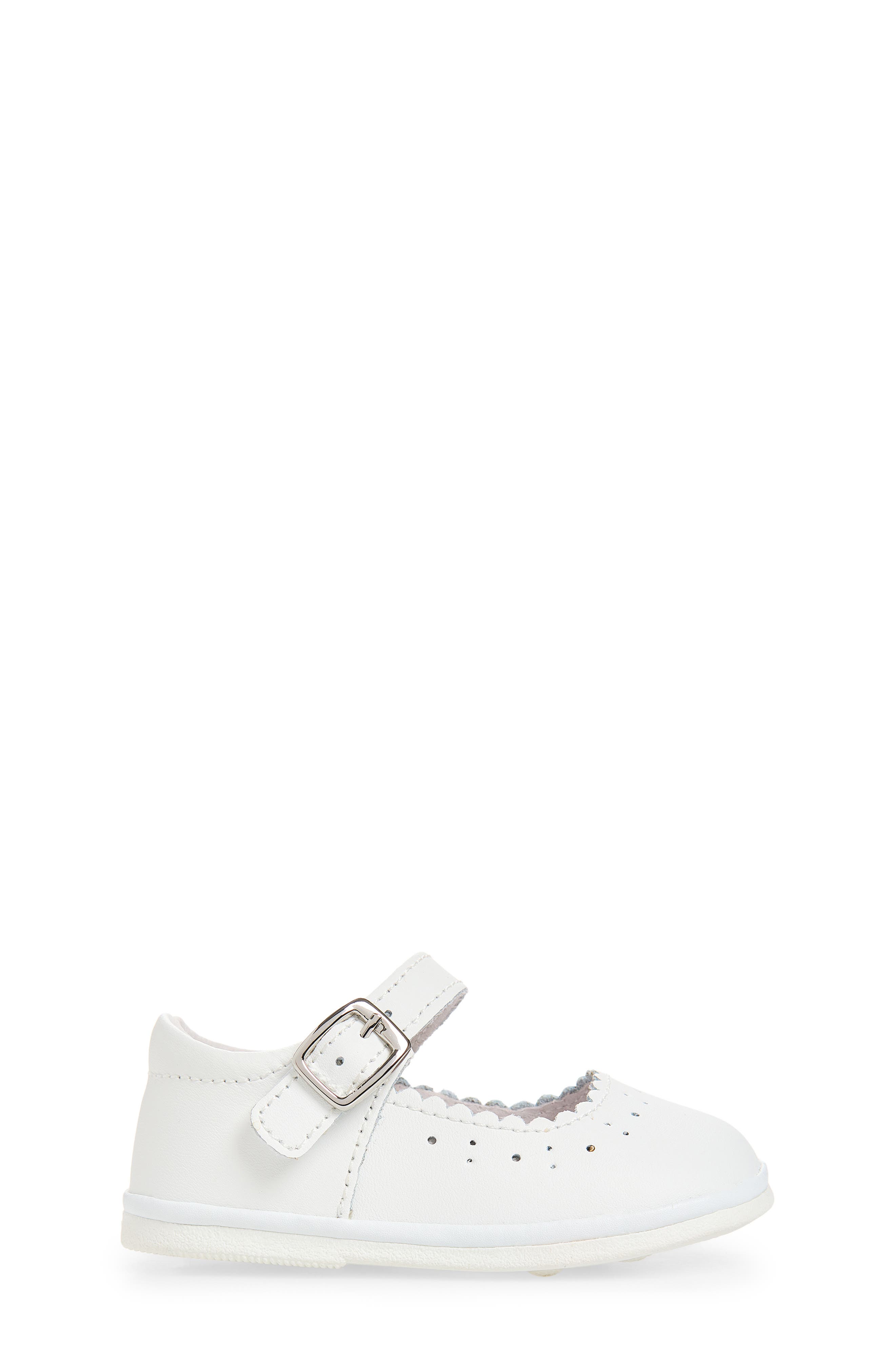 Kids' Scarlett Scalloped Mary Jane, Alternate, color, WHITE
