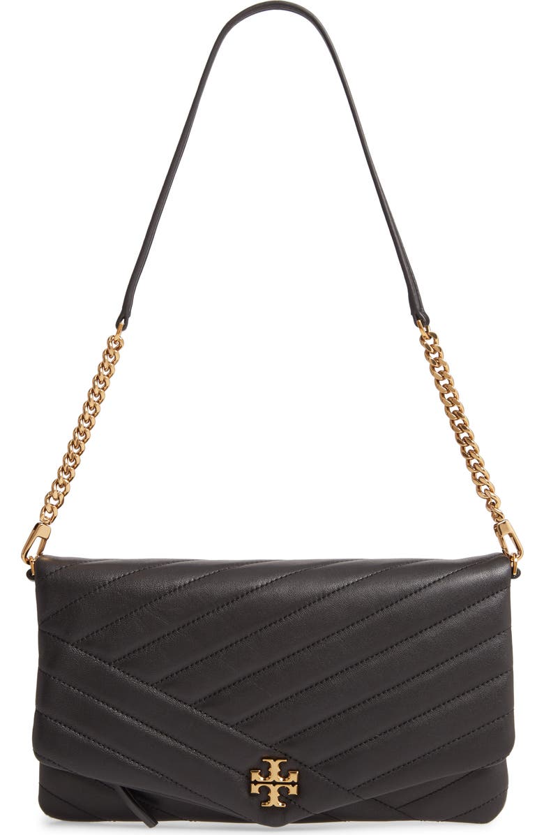 Tory Burch Kira Chevron Quilted Leather Clutch, Main, color,