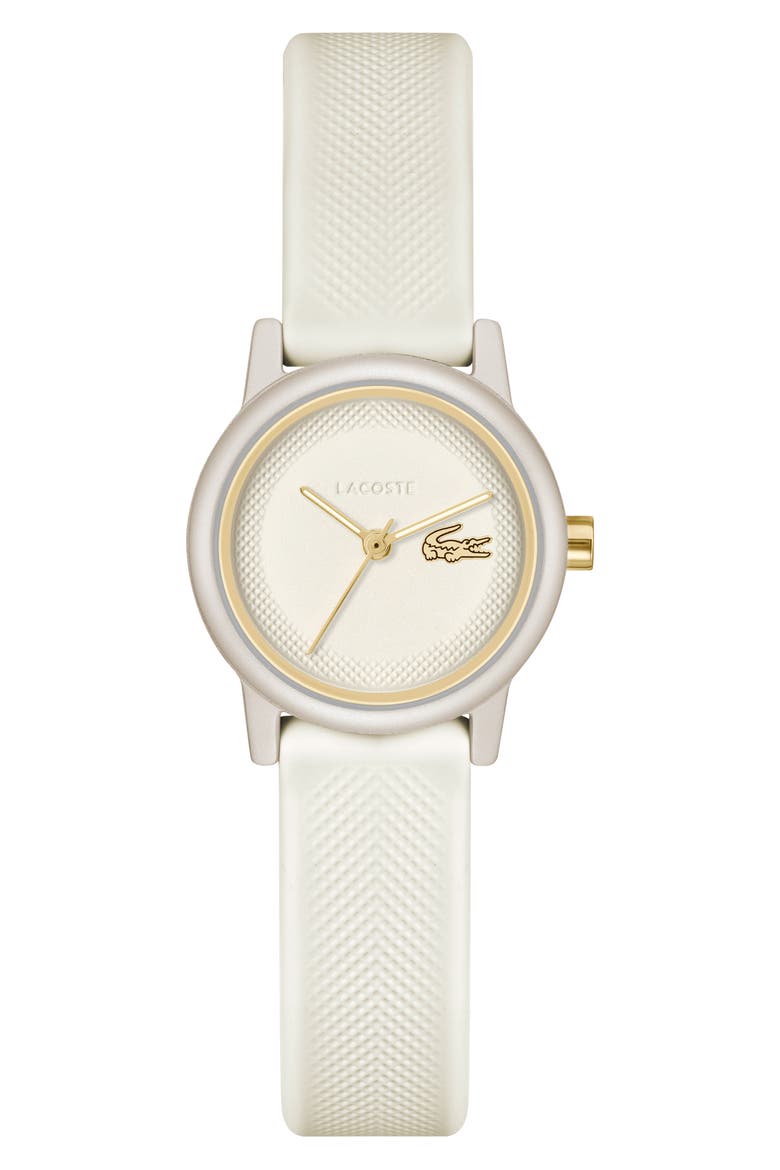 L.12.12 Mini Swift Silicone Strap Watch, 24mm, Main, color, OFF WHITE