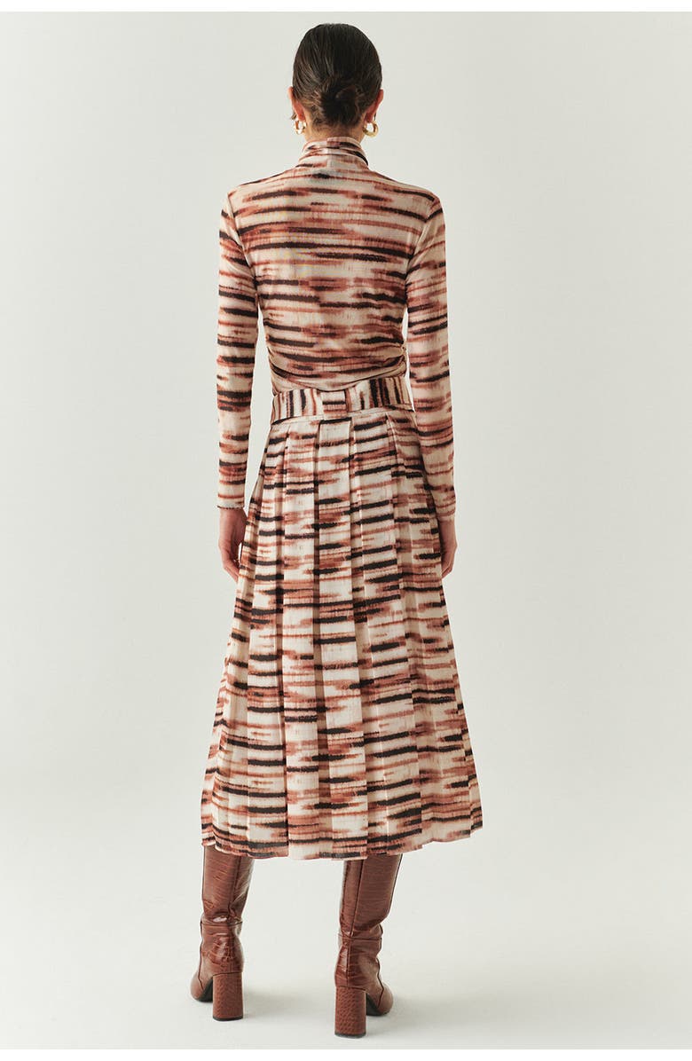 Exquise Elina Mesh Midi Skirt, Alternate, color, Brown