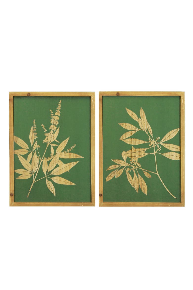 Floral Print Wall Art Set of 2, Main, color, Green