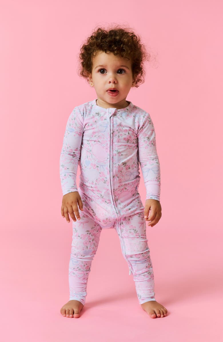 Posh Peanut Fitted Convertible One-Piece Pajamas, Alternate, color, Light/ Pastel Blue