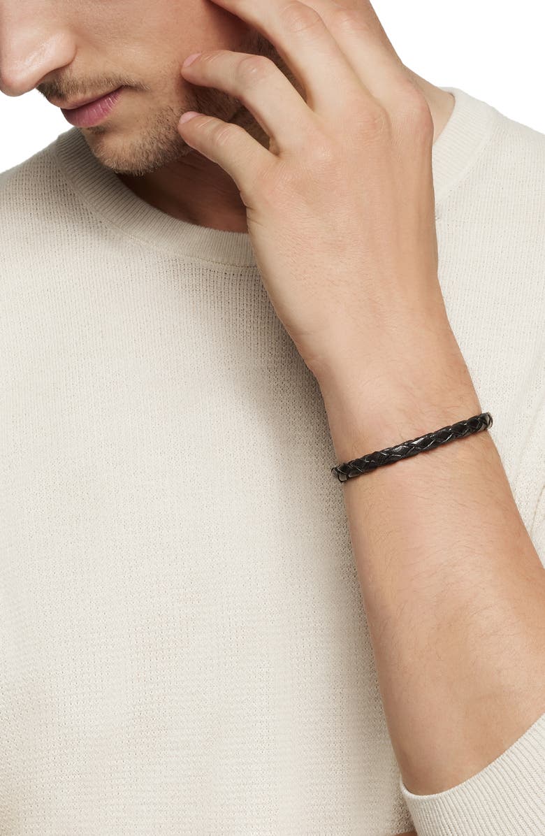 David Yurman 'Armory' Leather Bracelet, Alternate, color,