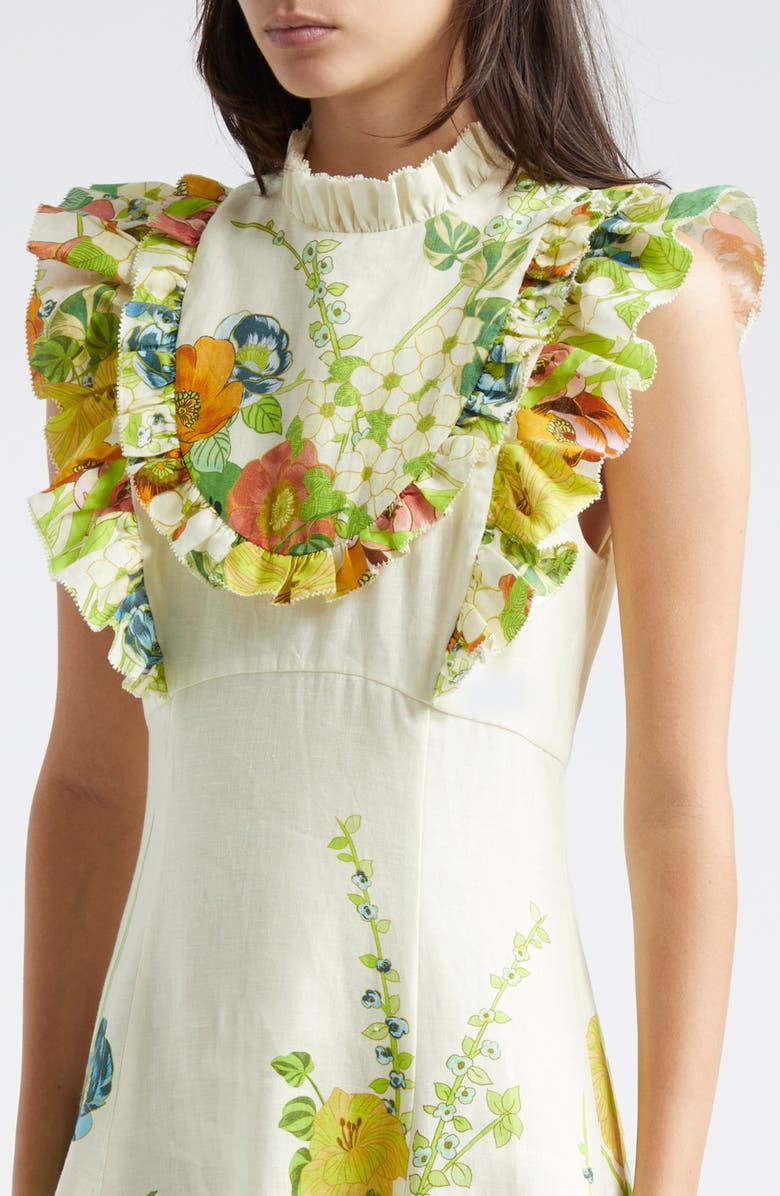 ALEMAIS Constance Floral Linen Dress, Alternate, color, 