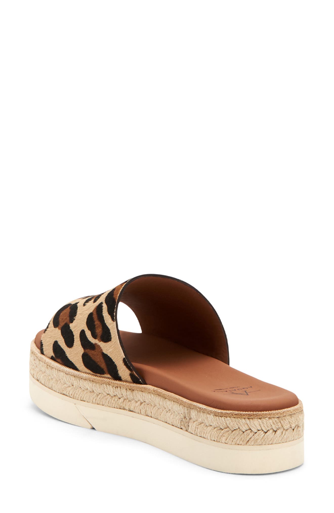 Shayna Espadrille Platform Slide Sandal, Alternate, color, LEOPARD