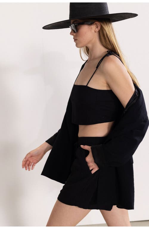 Shop Gottex Beach Life Resort Tie Swim Cover Up Top In Black