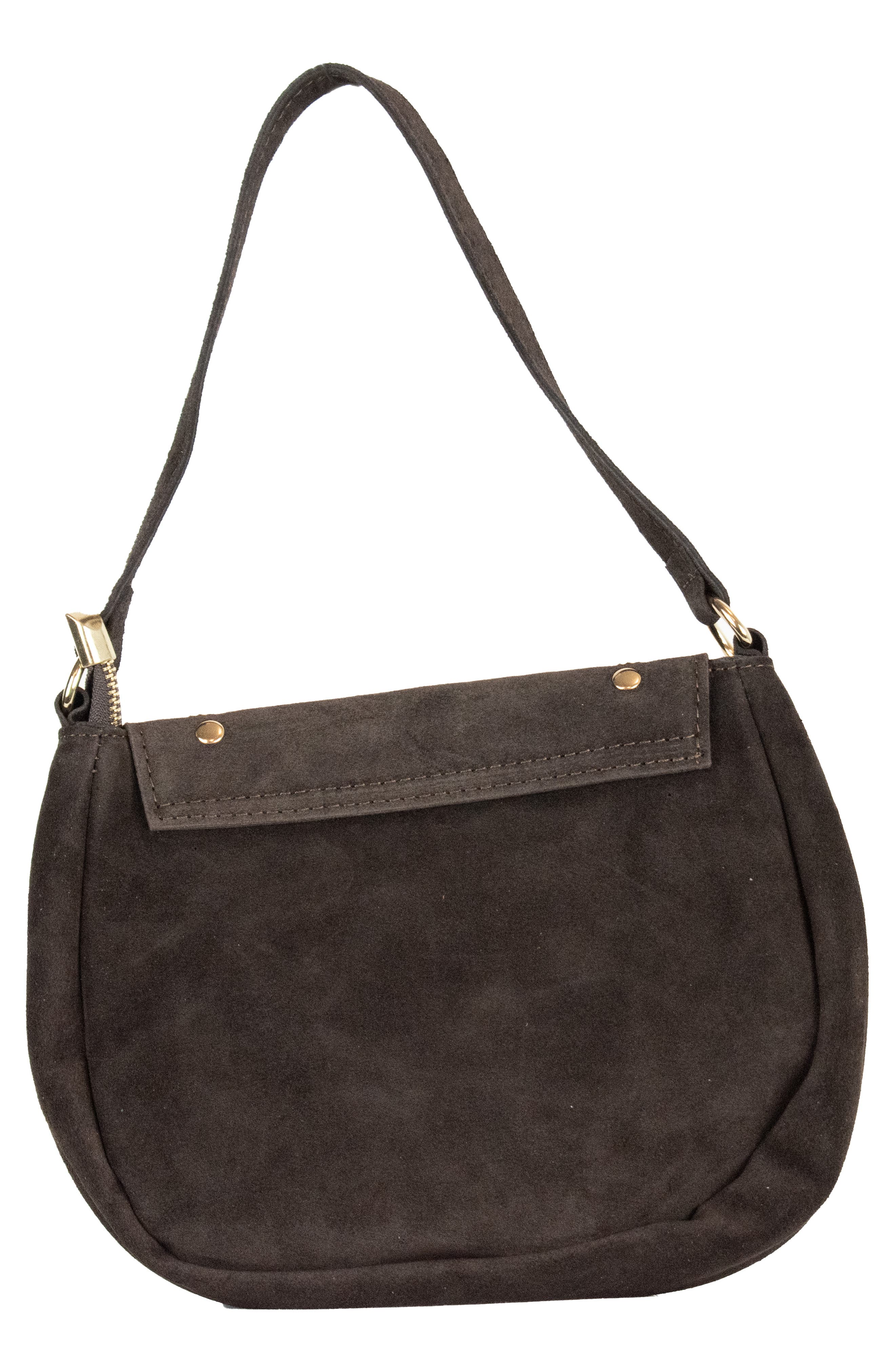 Persaman New York Studded Shoulder Bag, Alternate, color, Brown