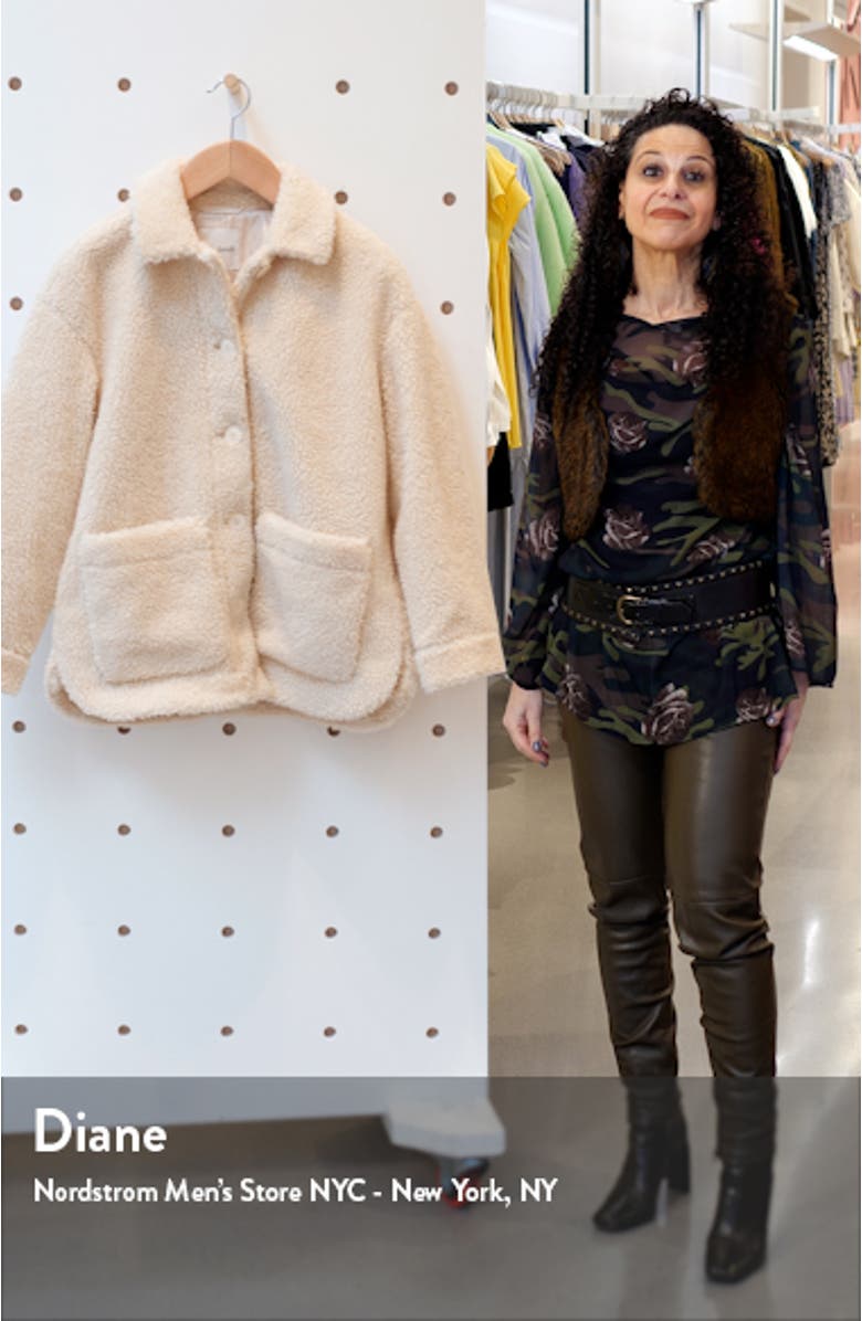 Walton Faux Shearling Shirt Jacket, sales video thumbnail