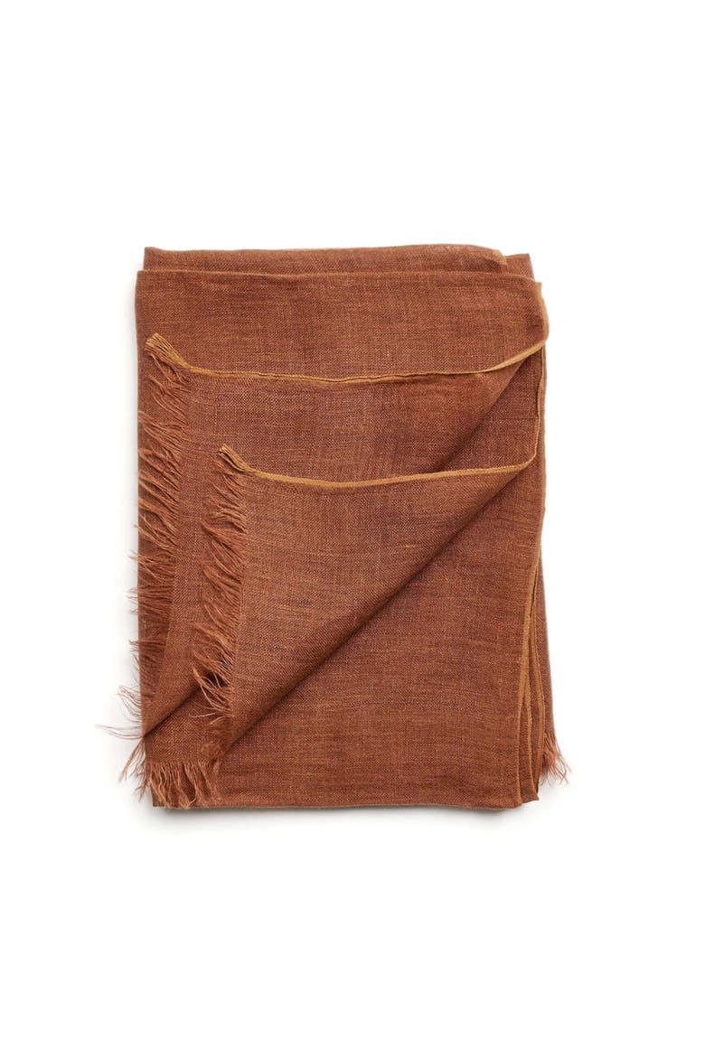 Hand Woven Soft Linen Silk Scarf, Main, color, Oat Beige