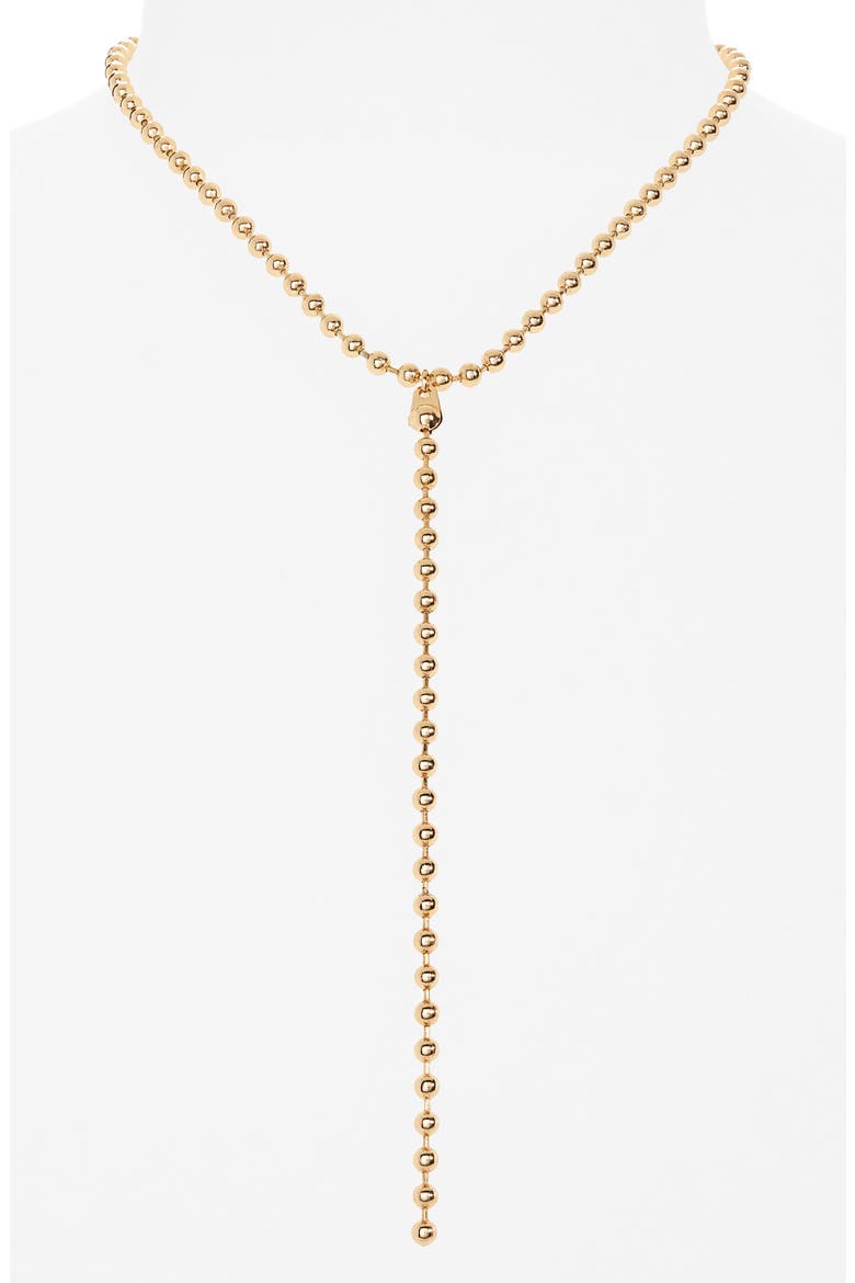 Beaded Y-Necklace, Main, color, GOLD