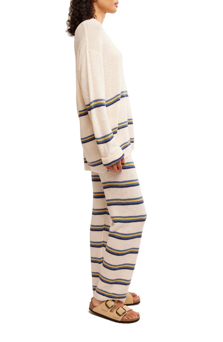 Free People Mariner Stripe Sweater & Pants Set, Alternate, color, Ecru Combo