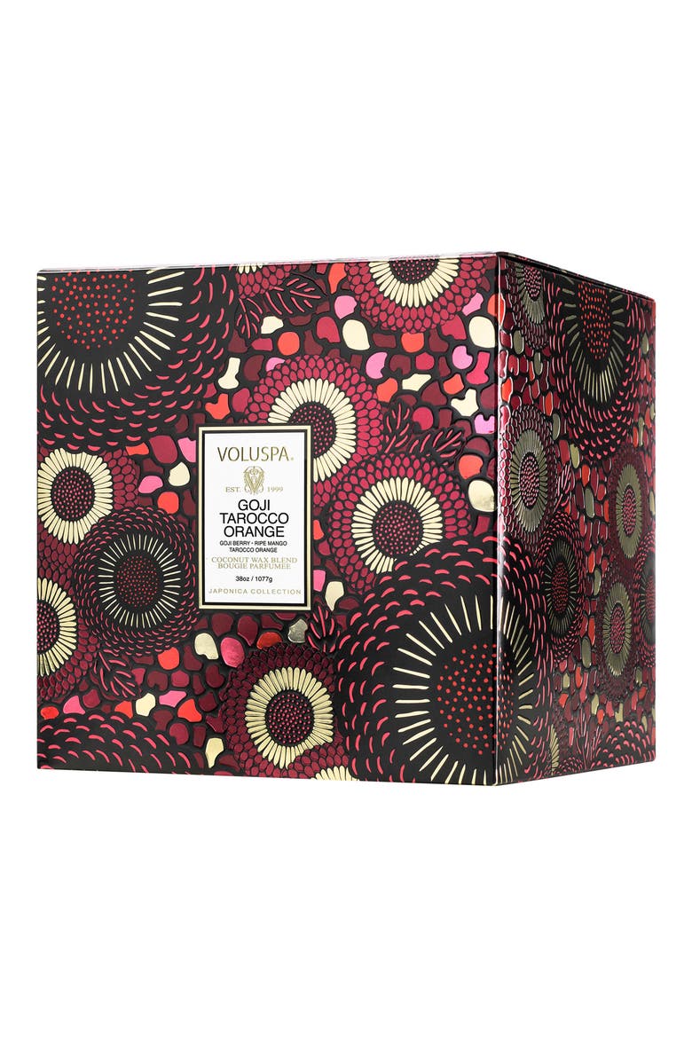 Goji Tarocco Orange Three-Wick Hearth Candle, Alternate, color, NO COLOR