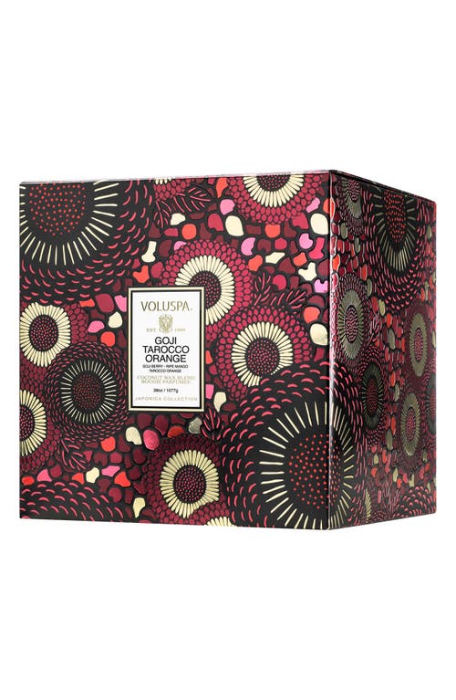 Voluspa Goji Tarocco Orange Three-wick Hearth Candle In Red