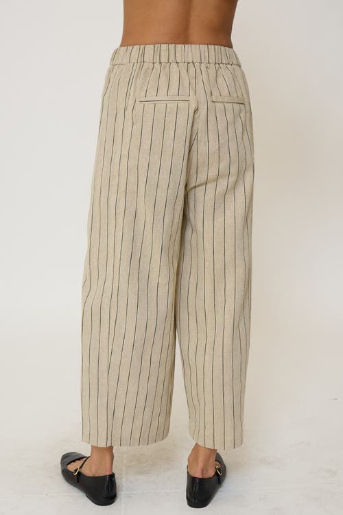 Central Park West Rose Mid Rise Pleated Straight Pants In Gray