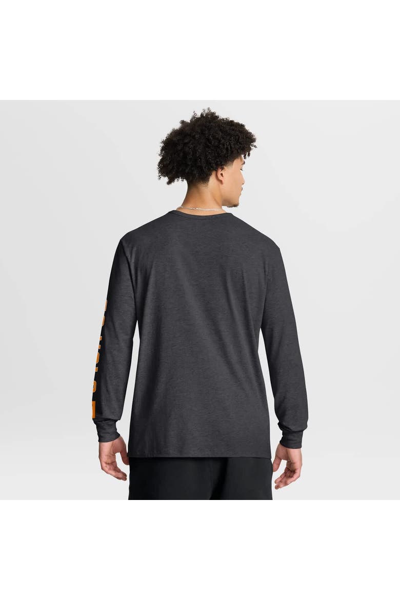Men's Fanatics Charcoal Tennessee Volunteers Quad Fuel The Fire Long Sleeve T-Shirt, Alternate, color, Charcoal