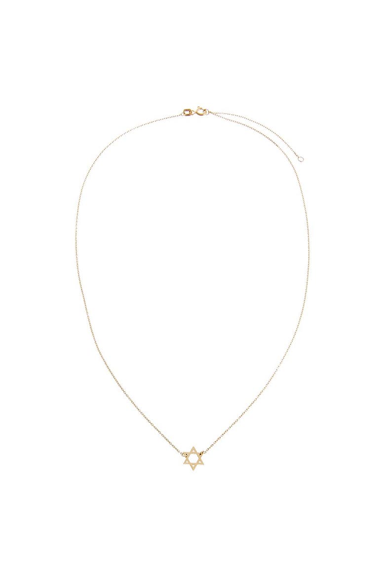 Solid Star of David Necklace 14K, Alternate, color, 14K Gold