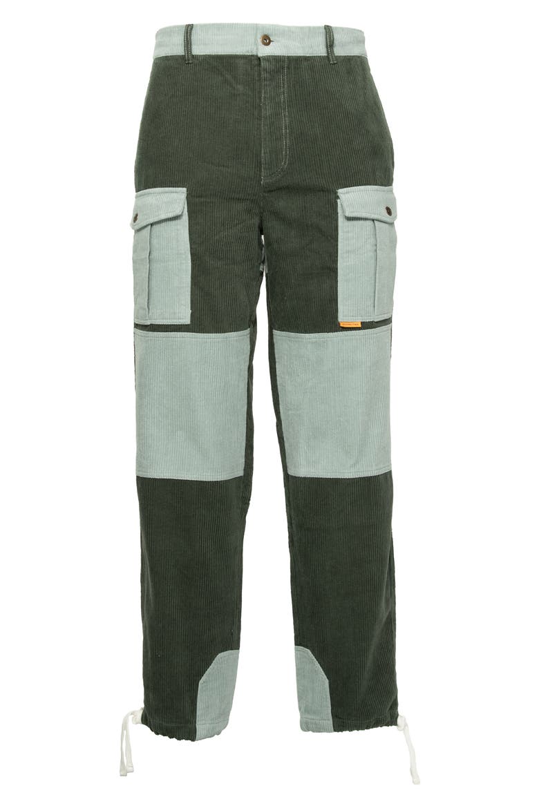Corduroy Cargo Hiking Pants, Main, color, GREEN