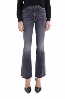 MOTHER Fray Hem Flare Jeans