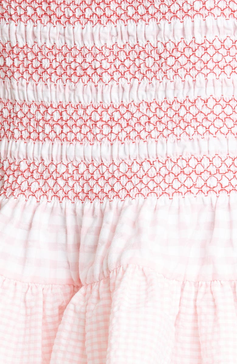 Molly Goddard Smocked Peplum Top, Alternate, color, 