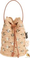 Rabanne 1969 Medium Raffia Bucket Bag