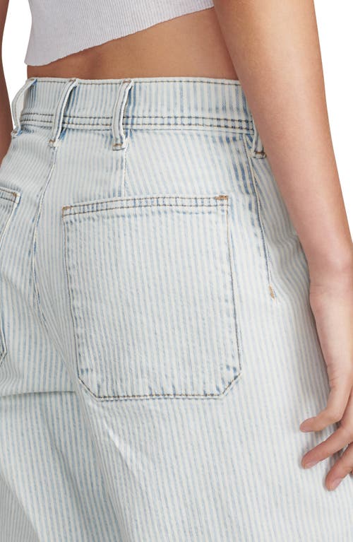 Lucky Brand Stripe High Waist Wide Leg Jeans In Trackline