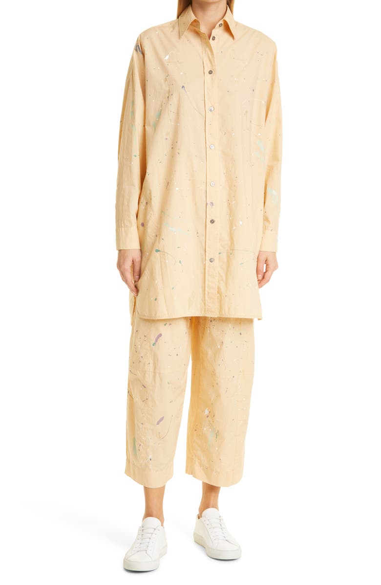 ATM Anthony Thomas Melillo Cotton Poplin Wide Leg Crop Pants, Main, color, 