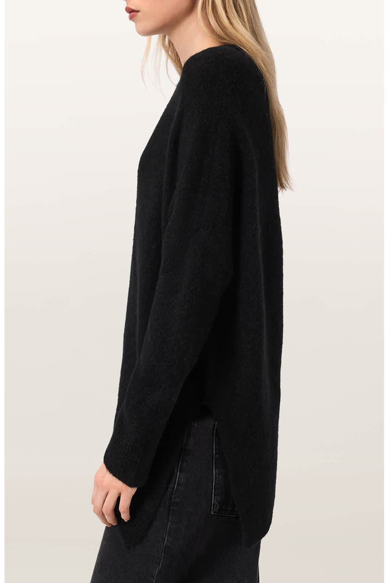 Lock Merino Wool Blend Sweater, Alternate, color, BLACK