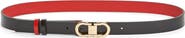 FERRAGAMO Double Gancio Reversible Leather Belt