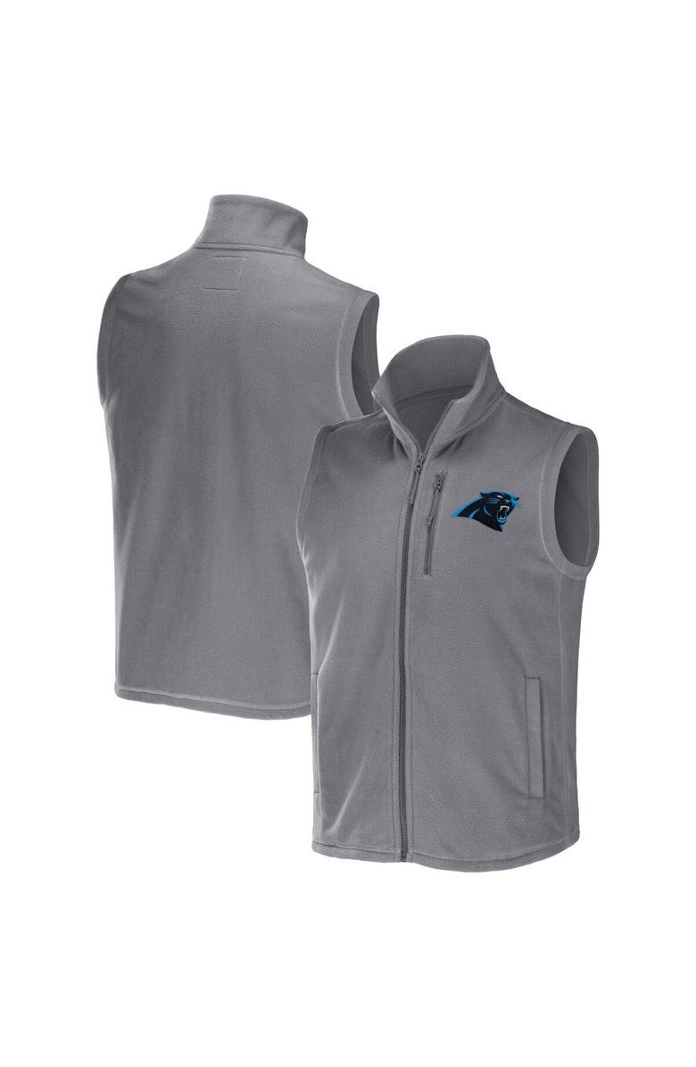 NFL X DARIUS RUCKER Men's NFL x Darius Rucker Collection by Fanatics Gray Carolina Panthers Polar Fleece Full-Zip Vest, Main, color, Gray