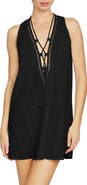 Robin Piccone Michel Lace-Up Cover-Up Tunic