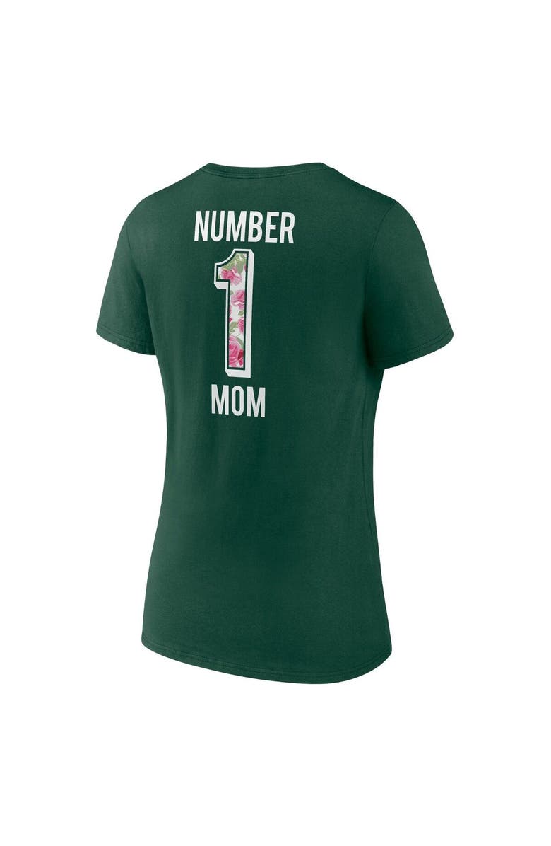 FANATICS Women's Fanatics Branded Green Green Bay Packers Plus Size Mother's Day #1 Mom V-Neck T-Shirt, Alternate, color,