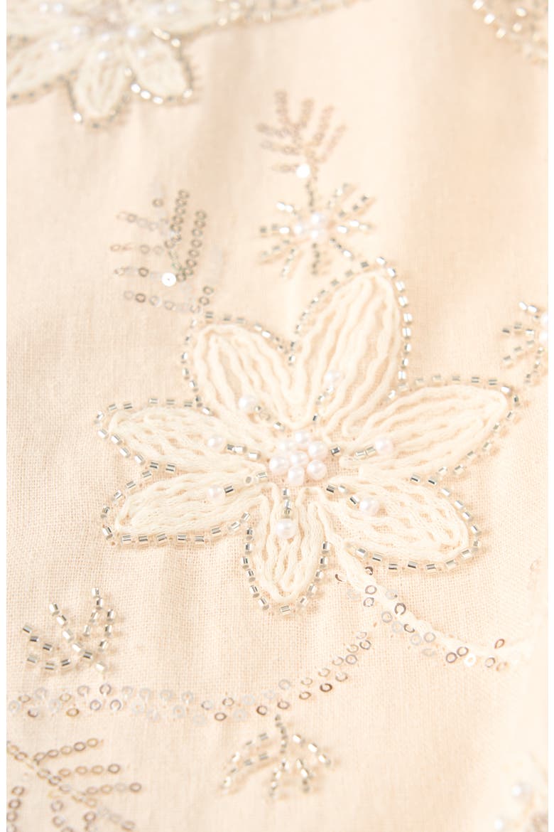 Haylee Beaded Flower Minidress, Alternate, color, NEW IVORY