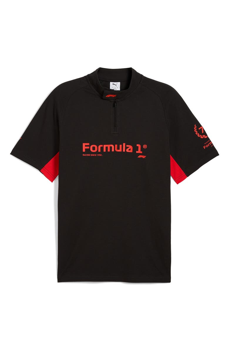 PUMA Regular Fit Formula 1<sup>®</sup> 75 Years Graphic Polo, Main, color, Puma Black