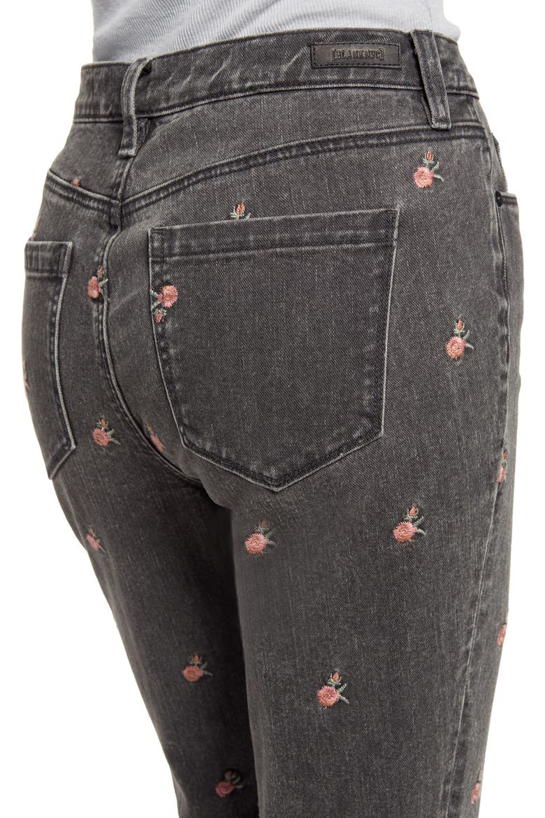 Rosebud Embroidered High Waist Crop Slim Jeans, Alternate, color, CANT HANDLE