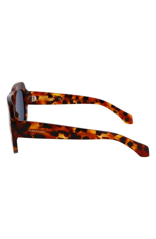 Ferragamo Rivets 57mm Aviator Sunglasses In Tortoise