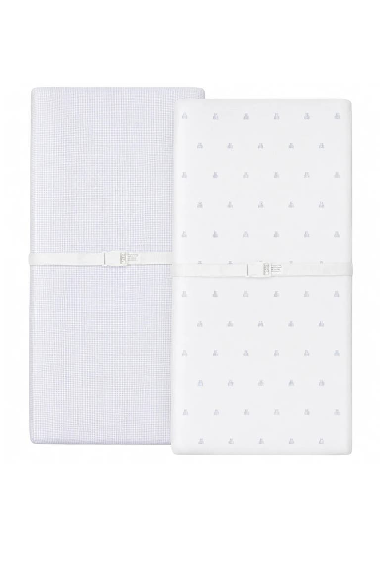 Gingham Bear Collection Baby Changing Pad Cover - Cradle Sheet 2 Pack, Alternate, color, Blue