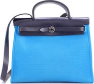 Pre-Owned Hermes Herbag Zip Leather and Toile 31