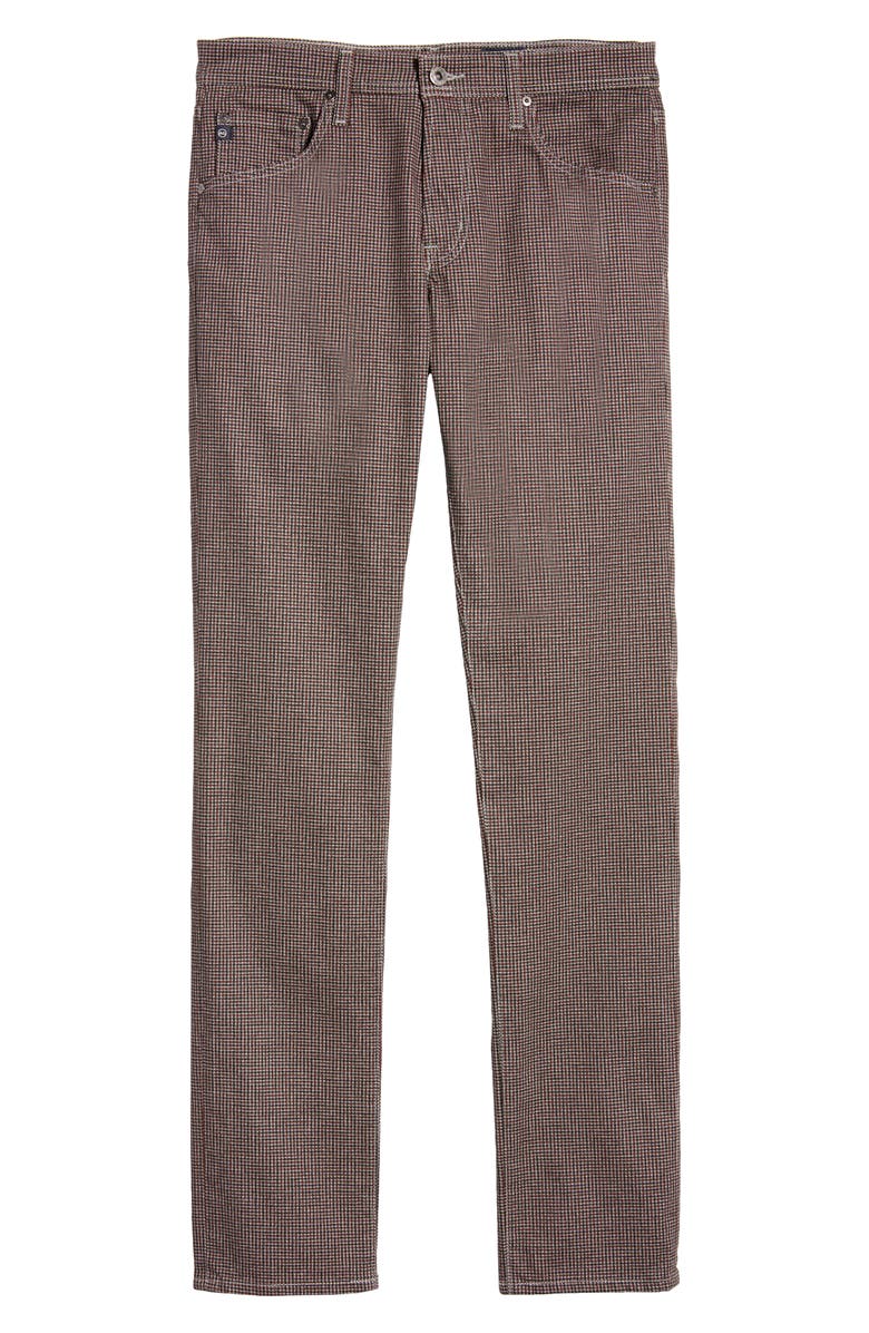 AG Tellis Slim Fit Houndstooth Jeans, Alternate, color, Scotsman Spiced Rum