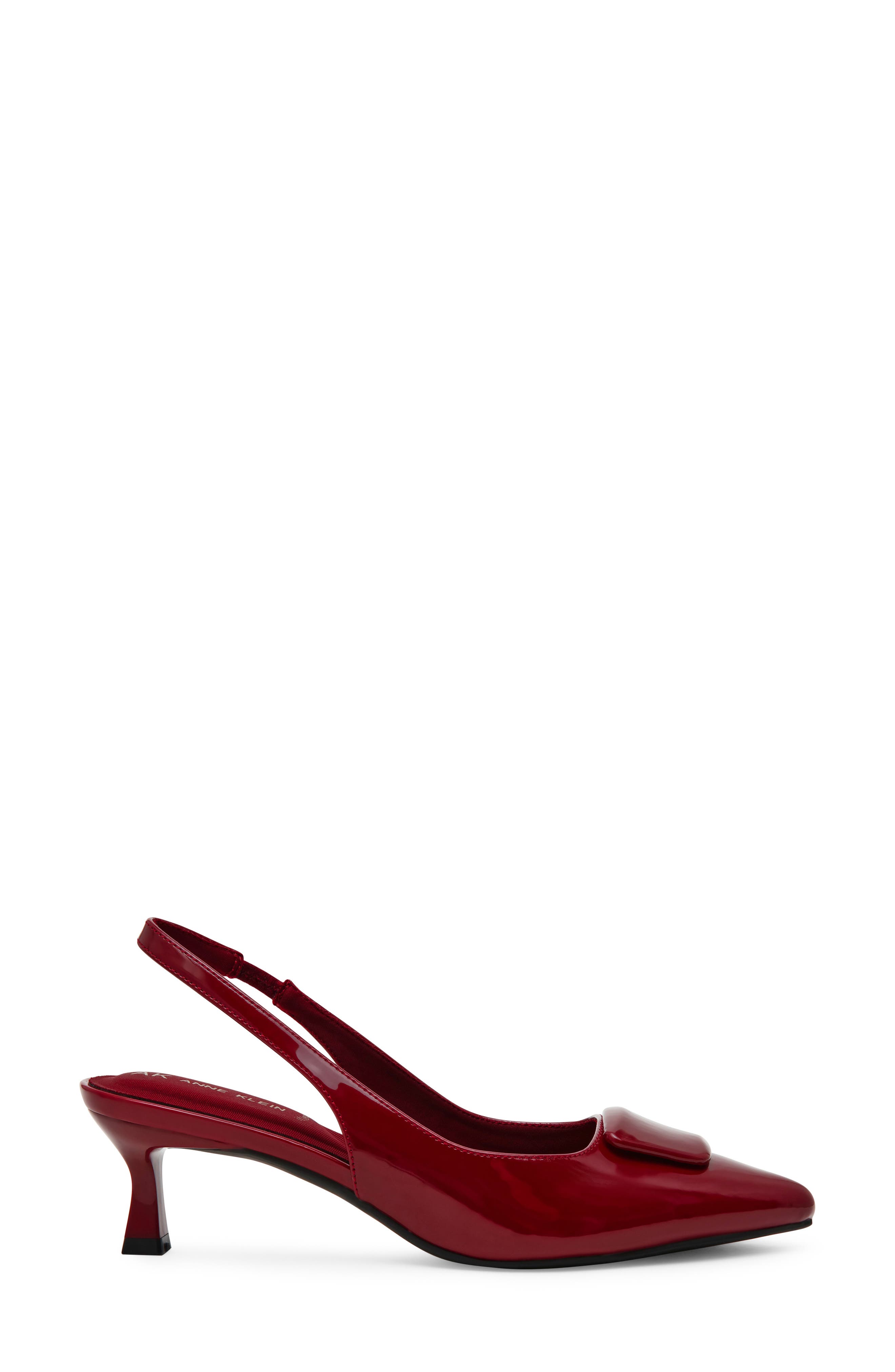 Izanda Pointed Toe Slingback Pump, Alternate, color, BURGUNDY PATENT