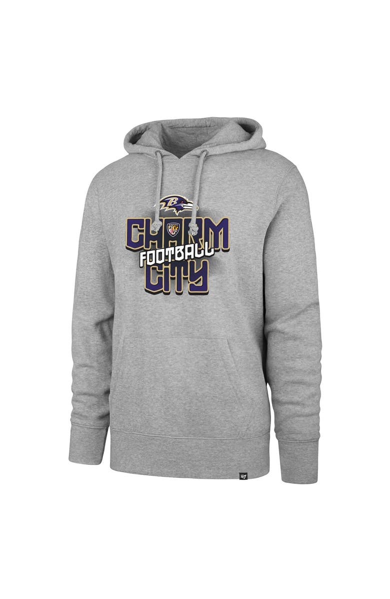 '47 Men's '47 Gray Baltimore Ravens Regional Headline Pullover Hoodie, Alternate, color, Gray