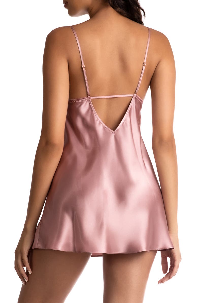 In Bloom by Jonquil Lavender Hill Satin Chemise, Alternate, color,