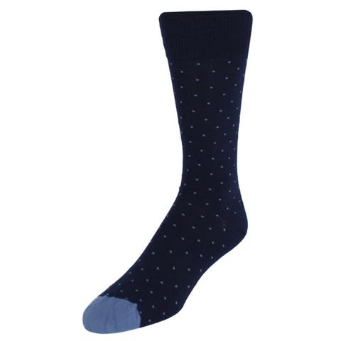 Pierre Polka Dot Mid-Calf Pima Cotton Socks (1 Pair)