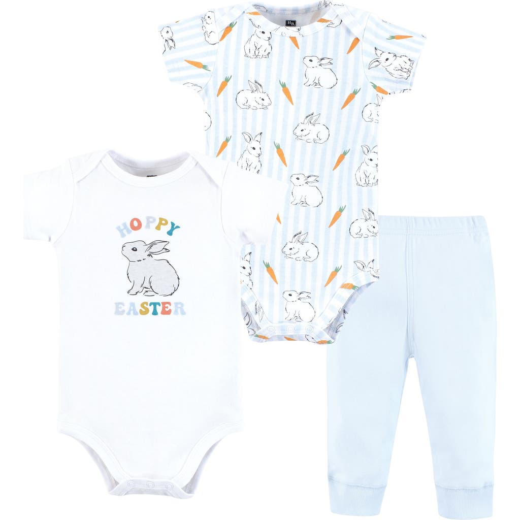 Hudson Baby Two Bodysuits & Matching Pants Apparel Set In Blue