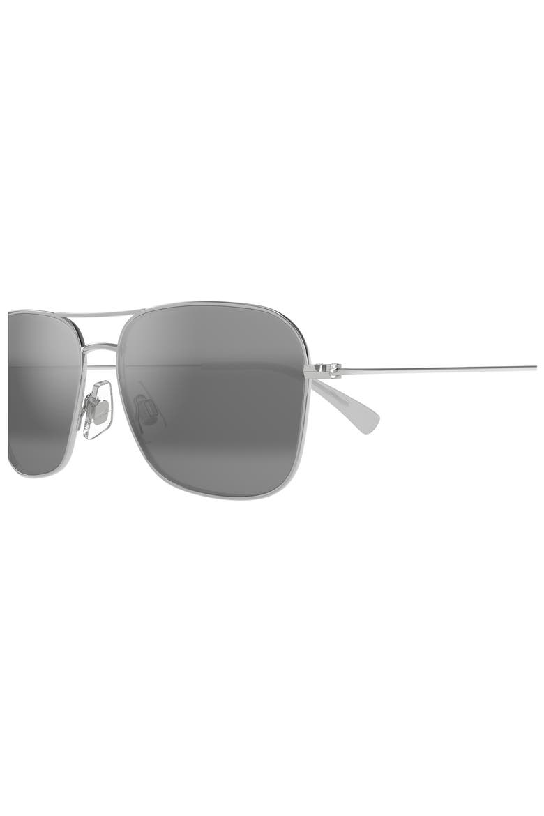 Naauao 58mm PolarizedPlus2® Aviator Sunglasses, Alternate, color, SILVER/ NEUTRAL GREY