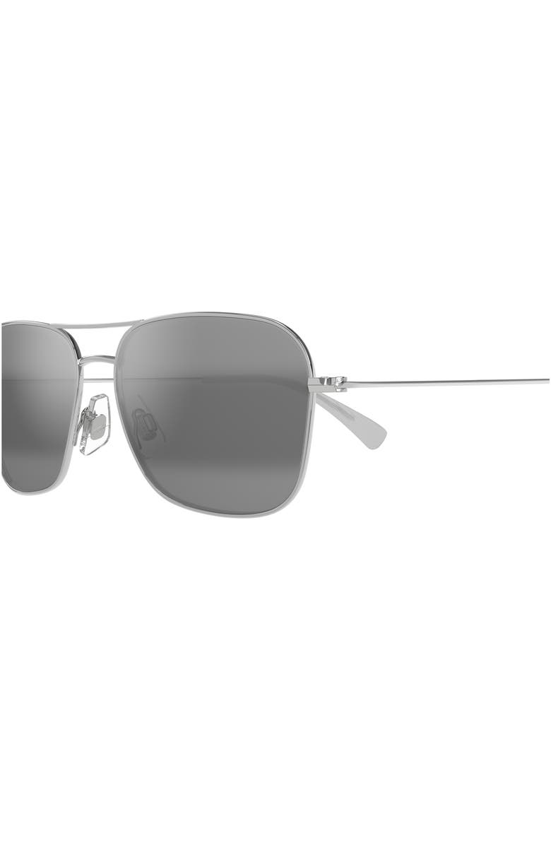 Maui Jim Naauao 58mm PolarizedPlus2<sup>®</sup> Aviator Sunglasses, Alternate, color, Silver/ Neutral Grey