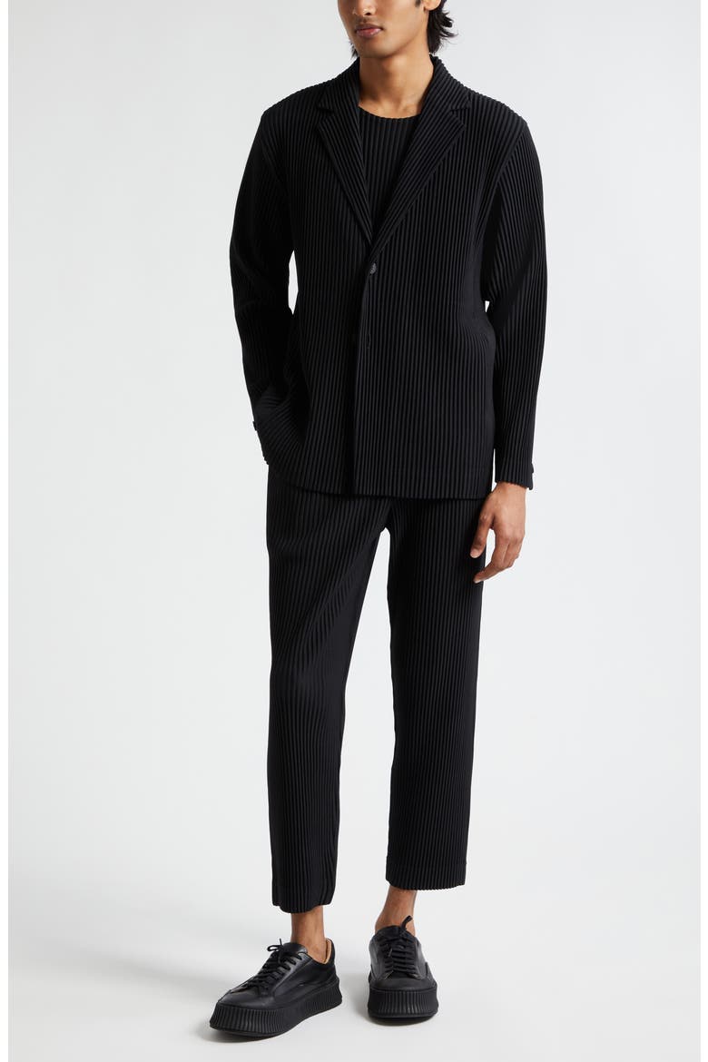 Pleated Blazer, Alternate, color, BLACK