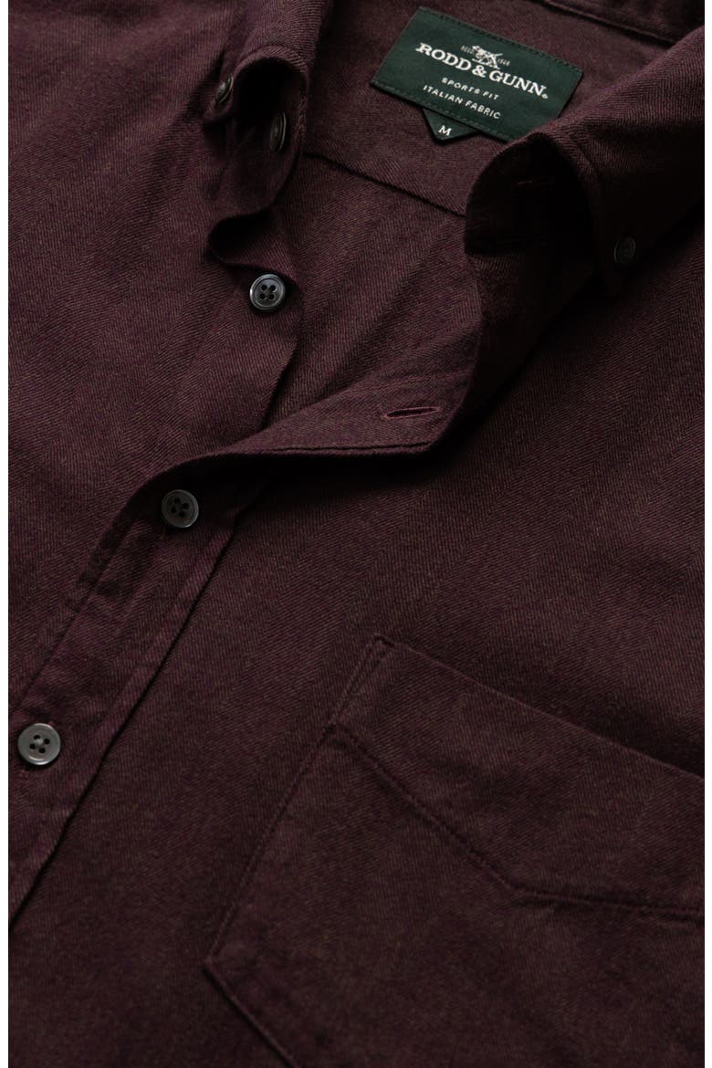 Barrhill Sports Fit Button-Down Shirt, Alternate, color, MULBERRY
