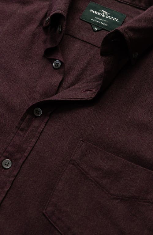 Rodd & Gunn Rodd And Gunn Barrhill Long Sleeve Slim Fit Shirt In Burgundy