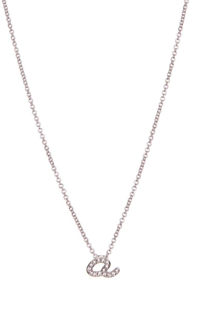 Nadri Scipt Inital Pendant Necklace, Main, color,