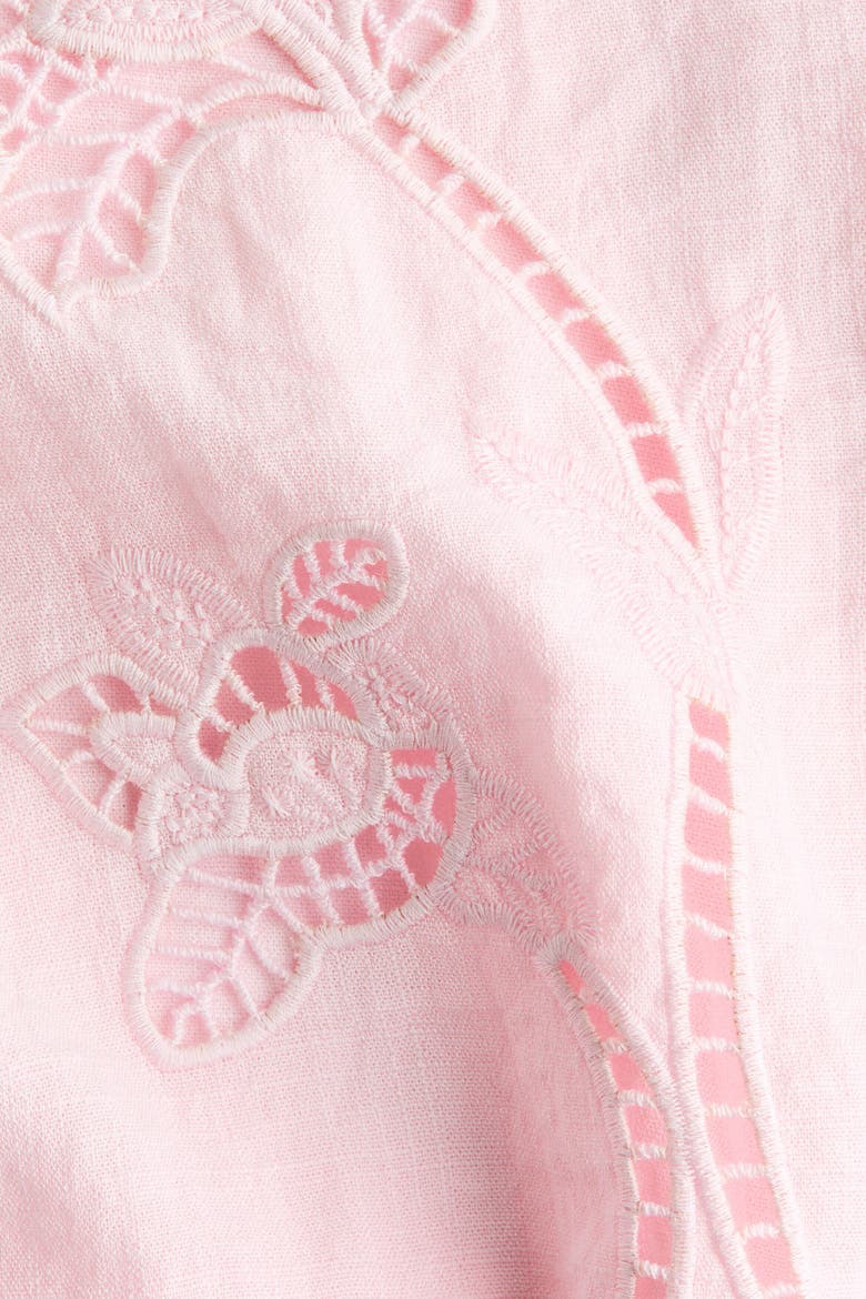 Eyelet Embroidered Shirt, Alternate, color, Light pink